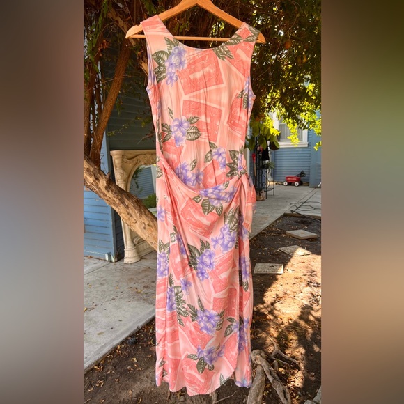 Dresses & Skirts - Vintage La Cabana Hawaiian Wrap Midi Dress Size S